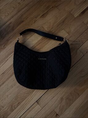 Cee Klein Black Quilted Hobo Shoulder Bag
